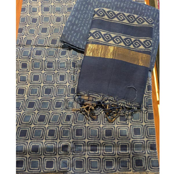 Davy Grey sequence, printed unstitched salwar suit with dupatta - Image 2