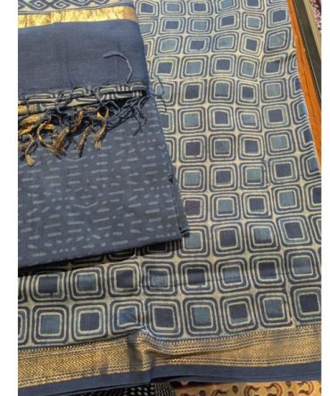 Davy Grey sequence, printed unstitched salwar suit with dupatta