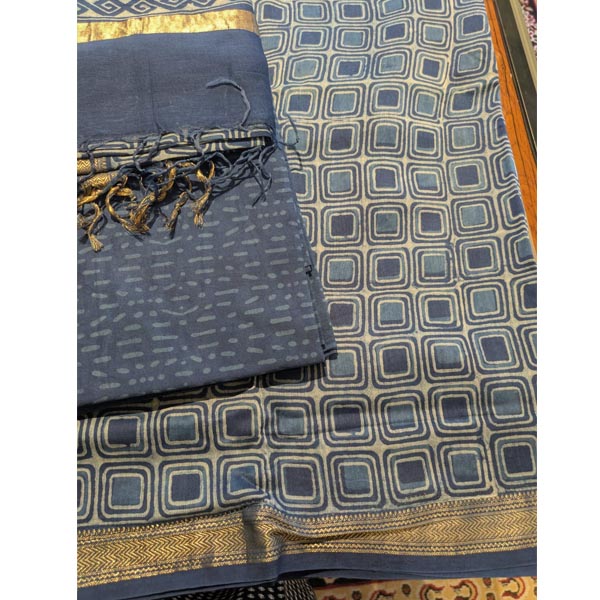 Davy Grey sequence, printed unstitched salwar suit with dupatta