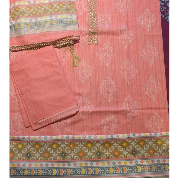unstitched cotton salwar suit - Image 3