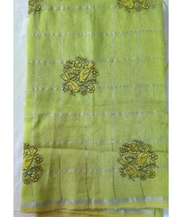 Cotton Embroidered Saree