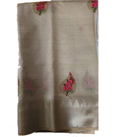 Golden Bloom Elegance Cotton Silk Saree