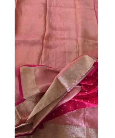 Blush Bloom Semi-Crepe Saree
