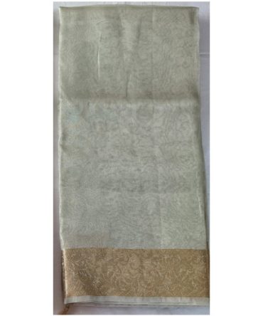 Elegant Dual-Tone Tissue Silk Sarees with Golden Zari Border