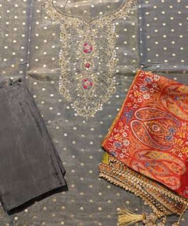 Midnight Bloom with Heritage Dupatta